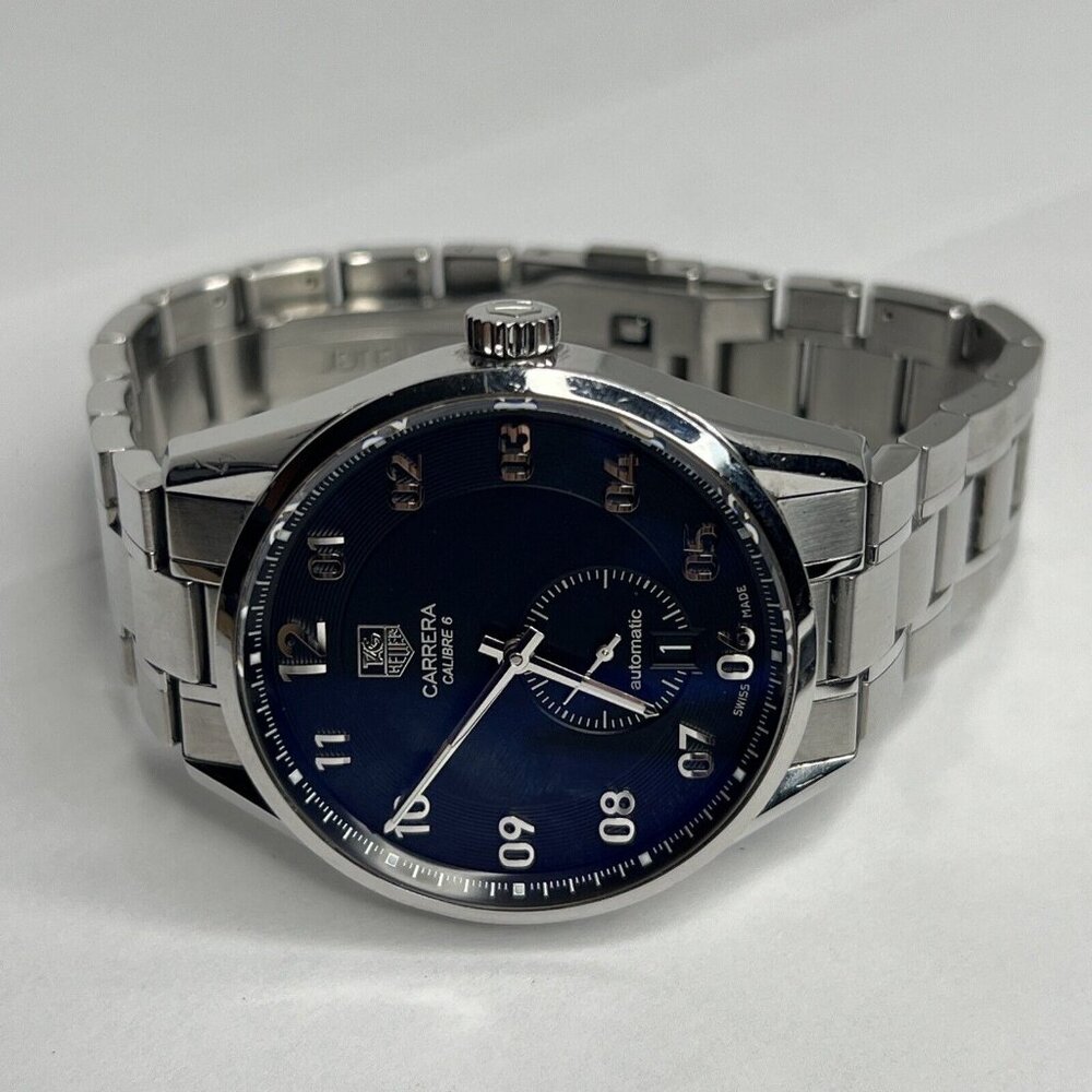 TAG HEUER Carrera Calibre 6 WAR2110 Automatic Men's Date 39mm Steel 100M Watch - Picture 3 of 13
